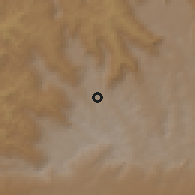 Shaded relief of the 60 km around Gojo, drawn from the GMTED2010 grid