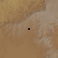 Shaded relief of the 60 km around Gondar, drawn from the GMTED2010 grid