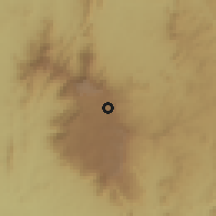 Shaded relief of the 60 km around Guraferda, drawn from the GMTED2010 grid