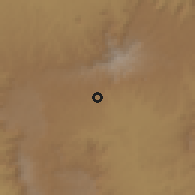 Shaded relief of the 60 km around Gute, drawn from the GMTED2010 grid