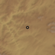 Shaded relief of the 60 km around Guya, drawn from the GMTED2010 grid