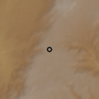 Shaded relief of the 60 km around Hagereselam, drawn from the GMTED2010 grid
