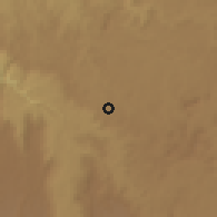 Shaded relief of the 60 km around Halu, drawn from the GMTED2010 grid