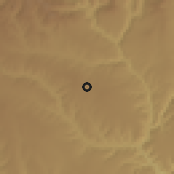 Shaded relief of the 60 km around Hamero, drawn from the GMTED2010 grid