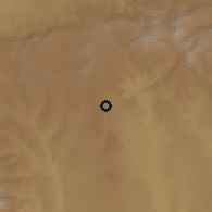 Shaded relief of the 60 km around Harar, drawn from the GMTED2010 grid