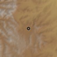 Shaded relief of the 60 km around Hayik, drawn from the GMTED2010 grid
