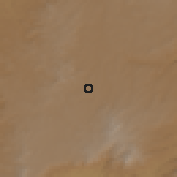 Shaded relief of the 60 km around Hidi Lola, drawn from the GMTED2010 grid