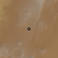 Shaded relief of the 60 km around Hossa'ina, drawn from the GMTED2010 grid