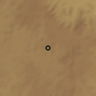 Shaded relief of the 60 km around Inango, drawn from the GMTED2010 grid