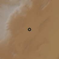 Shaded relief of the 60 km around Inseno, drawn from the GMTED2010 grid