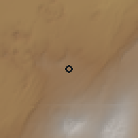 Shaded relief of the 60 km around Iteya, drawn from the GMTED2010 grid