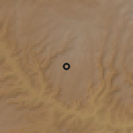 Shaded relief of the 60 km around Jara Gedo, drawn from the GMTED2010 grid