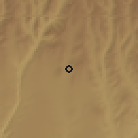 Shaded relief of the 60 km around Jido, drawn from the GMTED2010 grid