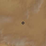 Shaded relief of the 60 km around Jīmma, drawn from the GMTED2010 grid