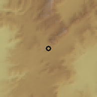 Shaded relief of the 60 km around Jinka, drawn from the GMTED2010 grid