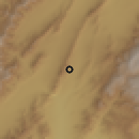 Shaded relief of the 60 km around Kela, drawn from the GMTED2010 grid