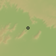 Shaded relief of the 60 km around Kelafo, drawn from the GMTED2010 grid