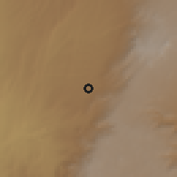 Shaded relief of the 60 km around Aleta Wendo, drawn from the GMTED2010 grid