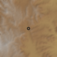 Shaded relief of the 60 km around Kembolcha, drawn from the GMTED2010 grid