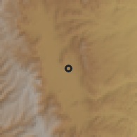 Shaded relief of the 60 km around Kemisē, drawn from the GMTED2010 grid