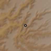Shaded relief of the 60 km around Kimir Dingay, drawn from the GMTED2010 grid