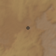 Shaded relief of the 60 km around Kiremu, drawn from the GMTED2010 grid