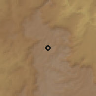 Shaded relief of the 60 km around Alibo, drawn from the GMTED2010 grid