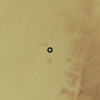 Shaded relief of the 60 km around Kurmuk, drawn from the GMTED2010 grid