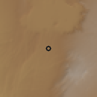 Shaded relief of the 60 km around Leku, drawn from the GMTED2010 grid