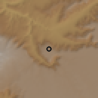 Shaded relief of the 60 km around Lemi, drawn from the GMTED2010 grid
