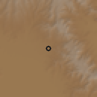 Shaded relief of the 60 km around Maksegnit, drawn from the GMTED2010 grid