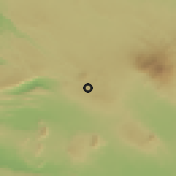 Shaded relief of the 60 km around Manda, drawn from the GMTED2010 grid