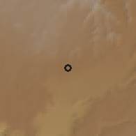Shaded relief of the 60 km around Mankusa, drawn from the GMTED2010 grid