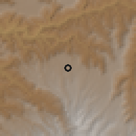 Shaded relief of the 60 km around Masha, drawn from the GMTED2010 grid