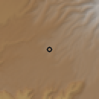 Shaded relief of the 60 km around Amanuel, drawn from the GMTED2010 grid