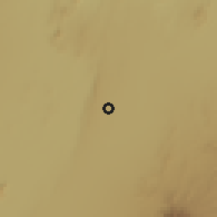 Shaded relief of the 60 km around Melka Werer, drawn from the GMTED2010 grid