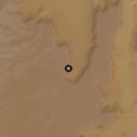 Shaded relief of the 60 km around Menagesha Kolobo, drawn from the GMTED2010 grid