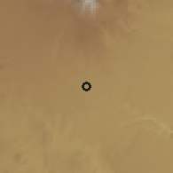 Shaded relief of the 60 km around Menna, drawn from the GMTED2010 grid