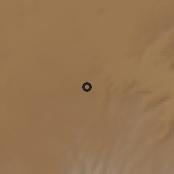 Shaded relief of the 60 km around Meshenti, drawn from the GMTED2010 grid