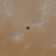 Shaded relief of the 60 km around Meta Gefersa, drawn from the GMTED2010 grid