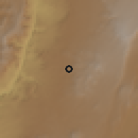 Shaded relief of the 60 km around Morsito, drawn from the GMTED2010 grid