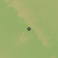Shaded relief of the 60 km around Mustahil, drawn from the GMTED2010 grid