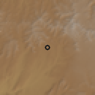 Shaded relief of the 59 km around Nebelet, drawn from the GMTED2010 grid