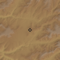 Shaded relief of the 60 km around Rema, drawn from the GMTED2010 grid