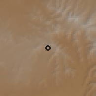 Shaded relief of the 60 km around Rob Gebeya, drawn from the GMTED2010 grid