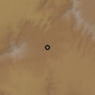 Shaded relief of the 60 km around Rob Gebeya, drawn from the GMTED2010 grid