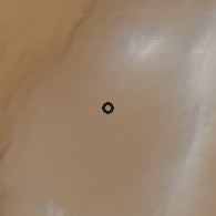 Shaded relief of the 60 km around Sagure, drawn from the GMTED2010 grid