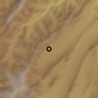 Shaded relief of the 60 km around Sawla, drawn from the GMTED2010 grid