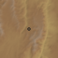 Shaded relief of the 60 km around Sekoru, drawn from the GMTED2010 grid