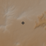 Shaded relief of the 60 km around Sendafa, drawn from the GMTED2010 grid